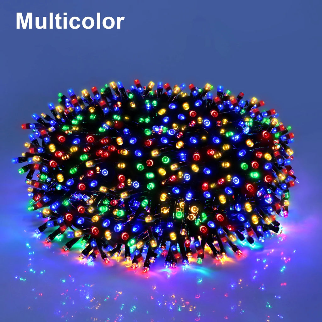 Christmas Outdoor Garden LED String Light 24V Xmas Tree Fairy Lights Waterproof Garland Lamp For Courtyard Holiday Party Decor