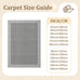 Large Indoor Area Rug, Soft Velvet Low Pile with Non-Slip Dotted Backing, Machine Washable Neutral Gray Textured Rug for Living Room Bedroom Modern Home Decor