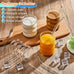 4pcs/Set Glass Cups Coffee Mug Creative Clear Drinking Glasses Ribbed Glassware Cups With Straws Set Cocktail Fruit Glass