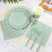 96 Pcs Sage Green Paper Plates And Napkins, 24 Guest Sage Green Party Supplies For Wedding, Birthday,Valentine's Day, Ramadan