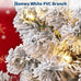 6FT/7.5FT Flocked Artificial Christmas Tree with Snowy Warm White LED Lights Hinged Divisions & Metal Stand  Soft Snow Fraser Fir Holiday Decor for Home & Office