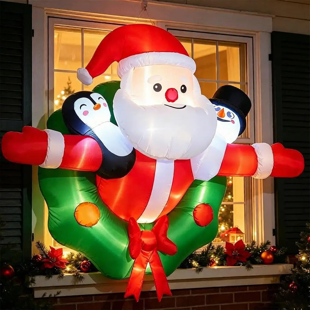 GardenGlow 6FT Climbing Santas Inflatables