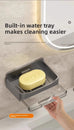 Wall Mounted Soap Drain Box No Punching Household Bathroom Soap Holder Simple With Hook, No Water Accumulation Soap Box