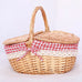 Handmade Wicker Picnic Basket With Handle Picnic Hamper Multi-Purpose Willow Woven Storage Box Outdoor Camping Fruit Basket