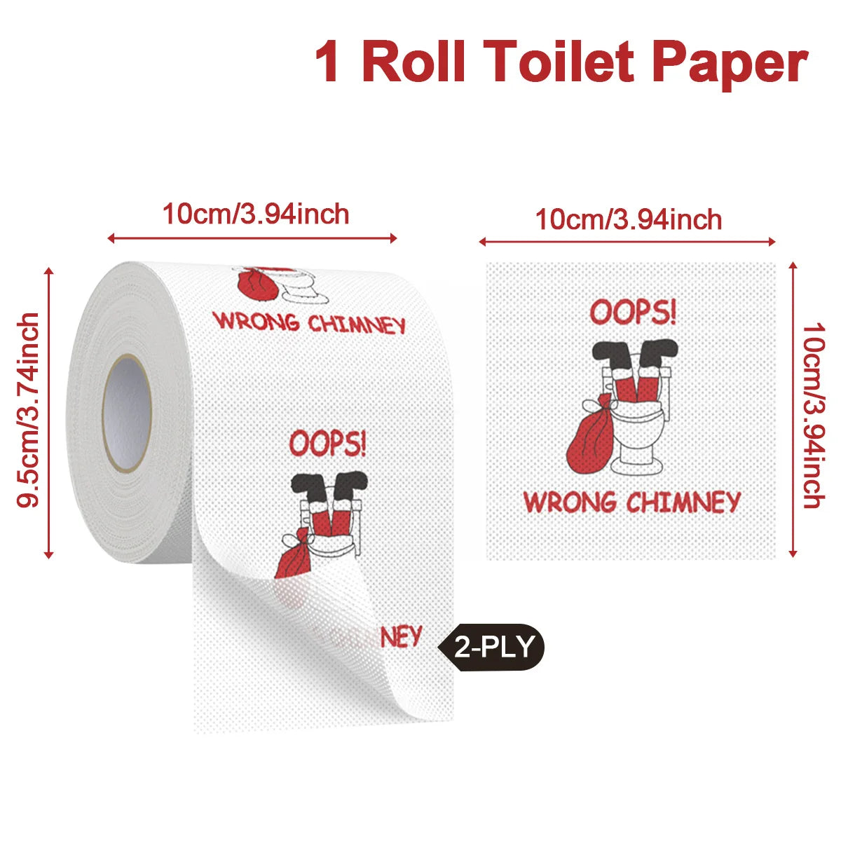 Merry Carousel Co. Toilet Roll Paper Merry Christmas