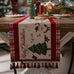 Christmas Snowflake Decoration Table Runner Jacquard Dining Cloth New Year Gift Winter Home Rustic Decor Bed Tail Flag Cover