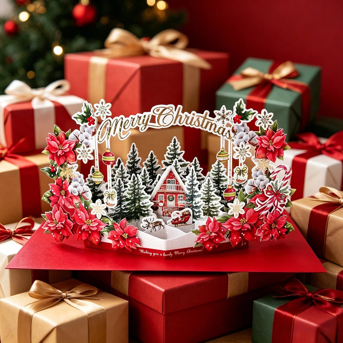 FestivePop 3D Santa Claus Christmas Card