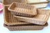 Hand-Woven Imitation Rattan Basket, Rectangular Storage Box, Fruit Snack Bread Cosmetic Organizer for Home Kitchen