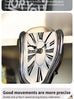 Surreal Melting Clock Silent Melted Wall Clock Salvador Dali Style Wall Watch for Decorative Home Office Shelf Desk Table Gift