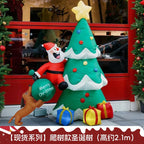 6FT Christmas Inflatables Roof Outdoor Decorations Climbing Santas Funny Hanging Santa Inflatable with Gift Bag for Window Eaves