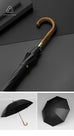 New Wooden Long Handle Luxury Umbrella Men Women, Outdoor 8 Bones Big Golf Rain Umbrella Windproof Strong, 120cm Diameter