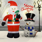 5FT 1.5M Christmas Inflatables Lifting Santa Claus with Cover Up and Down Outdoor Blow Up Xmas Decoration 2026 Party Yard Decor