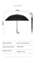 New Wooden Long Handle Luxury Umbrella Men Women, Outdoor 8 Bones Big Golf Rain Umbrella Windproof Strong, 120cm Diameter