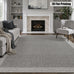 Large Indoor Area Rug, Soft Velvet Low Pile with Non-Slip Dotted Backing, Machine Washable Neutral Gray Textured Rug for Living Room Bedroom Modern Home Decor