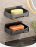 Wall Mounted Soap Drain Box No Punching Household Bathroom Soap Holder Simple With Hook, No Water Accumulation Soap Box