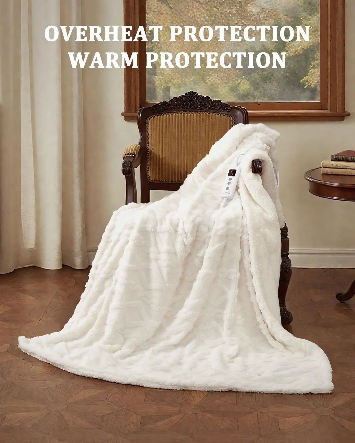PlushWarm Electric Heated Throw Blanket 50"x60"