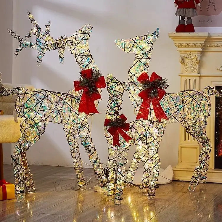 JarBell Christmas luminous wrought iron deer