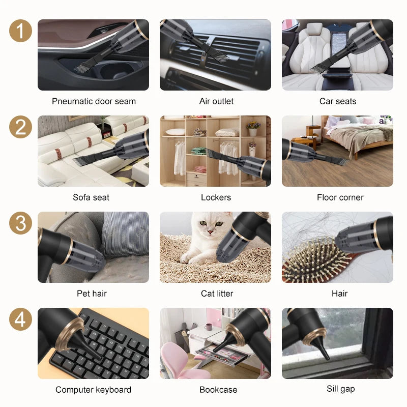 SuckPro Wireless Car Vacuum Cleaner