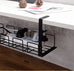 Under Table Storage Rack Metal Cable Management Tray Home Office Desk Wire Organizer No Punching Kitchen Storage Accessories