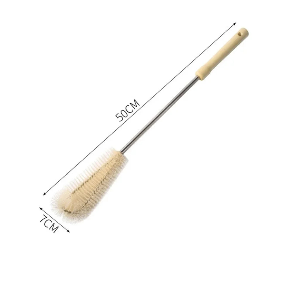 Kitchen Cleaning Tool Drink Bottles Glass Scrubbers Cleaning Brush Wooden Bottle Cleaning Brush With Long Handle For Baby Bottle