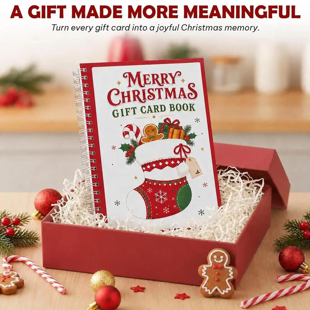 JingleBind Christmas Gift Card Holder Book