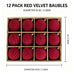 Flocked Velvet Christmas Balls Ornaments, Hanging Christmas Baubles for Christmas Tree Decorations, Farmhouse Holiday Decor