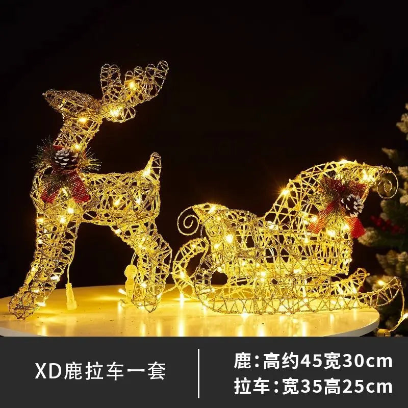 JarBell Christmas luminous wrought iron deer