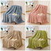 Striped Fuzzy Plush Throw Blanket 100×150cm Soft Cozy Fluffy Blanket for Sofa Bed Couch Home Decor