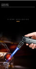 JOBON Strong Blue Flame Lighter 360° Inverted Ignition Rotatable Nozzle Safety Lock Design Inflatable Lighters