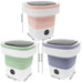 12L Portable Mini Washing Machine, Foldable Washer and Spin Dryer with Drainage Basket, Electric Collapsible Washing Machine for Apartment Camping, RV, Travel, Underwear, Socks (12Green)