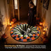 3D Halloween Rug, Skeleton Vortex Quilted Round Rugs