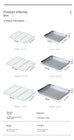 Flat Bottom 430 Stainless Steel Square Plate Oven Safe BBQ Grill Pan Drain Tray Oil Drip Rack Prep Plate for Roasting Grilling