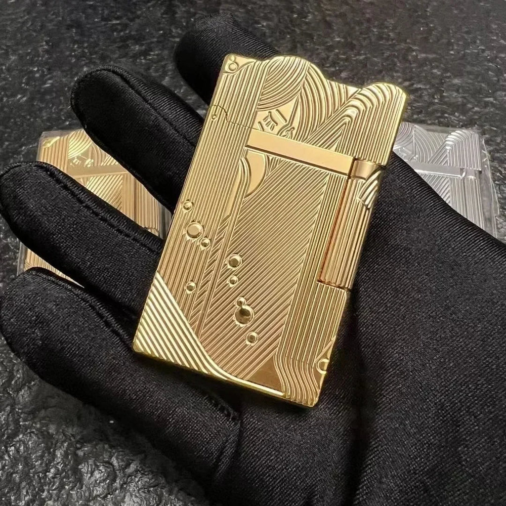 ROWENTA Sanji Same Style Loud Voice Kerosiene Lighter Side Pulley Ignition Fashionable Exquisite Collection Gift Lighters