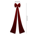 Fluffy velvet Christmas bows for background party room wall decorations Giant Christmas bows for Christmas tree decorations