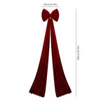 Fluffy velvet Christmas bows for background party room wall decorations Giant Christmas bows for Christmas tree decorations