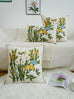 Exquisite Garden Floral Embroidered Cushion Cover Without Core For Various Room