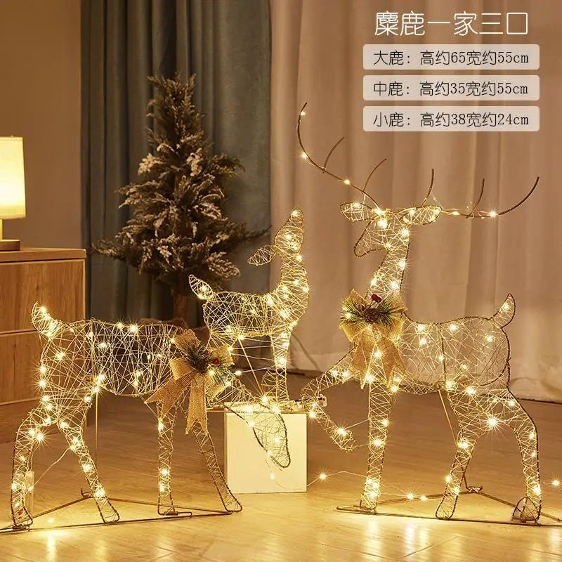 JarBell Christmas luminous wrought iron deer