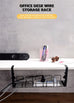 Under Table Storage Rack Metal Cable Management Tray Home Office Desk Wire Organizer No Punching Kitchen Storage Accessories