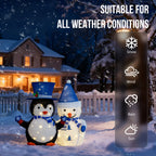 Xmas Gift LED Snowman Santa Claus Ornament with 100 Warm White LED Lights for Xmas Outdoor Indoor Decor Lighted Holiday Displays Christmas Tree Light Hanging Home Decor