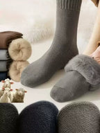 Men's Fleece-Lined Thermal Socks – Cashmere-Feel Winter Boot Socks for Cold Weather