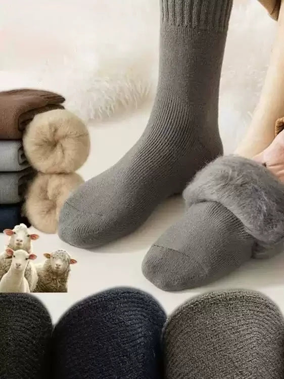 Men's Fleece-Lined Thermal Socks – Cashmere-Feel Winter Boot Socks for Cold Weather