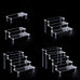 1-5 Tier Acrylic Display Stand Perfume Doll Clay Figurine Blind Box Storage Rack Transparent Ladder Makeup Organization W-2