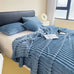 Striped Fuzzy Plush Throw Blanket 100×150cm Soft Cozy Fluffy Blanket for Sofa Bed Couch Home Decor