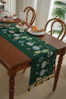 Christmas Snowflake Decoration Table Runner Jacquard Dining Cloth New Year Gift Winter Home Rustic Decor Bed Tail Flag Cover