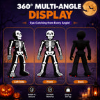 Giant 8m/26ft Inflatable Halloween Skeleton Man 3-Story High with Fan Oxford Cloth Skeleton Man Costume for Outdoor Halloween Decoration