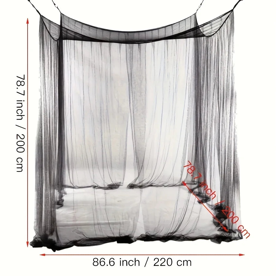 Large White Outdoor Camping Mosquito Net - Insect-Proof, Protective, Breathable, and Portable Bedroom, Hammock, and Tent Use