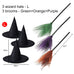 Wizard Hat / Witch Broom Halloween Party Decoration Festival Gathering Supplies Masquerade Prop Cosplay Costume Accessories TMZ