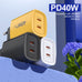 40W USB C Charger Dual Ports PD Charger Type C Fast Charging Quick Charger 3.0 For iPhone Xiaomi Samsung Huawei Phone Adapter