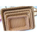Hand-Woven Imitation Rattan Basket, Rectangular Storage Box, Fruit Snack Bread Cosmetic Organizer for Home Kitchen