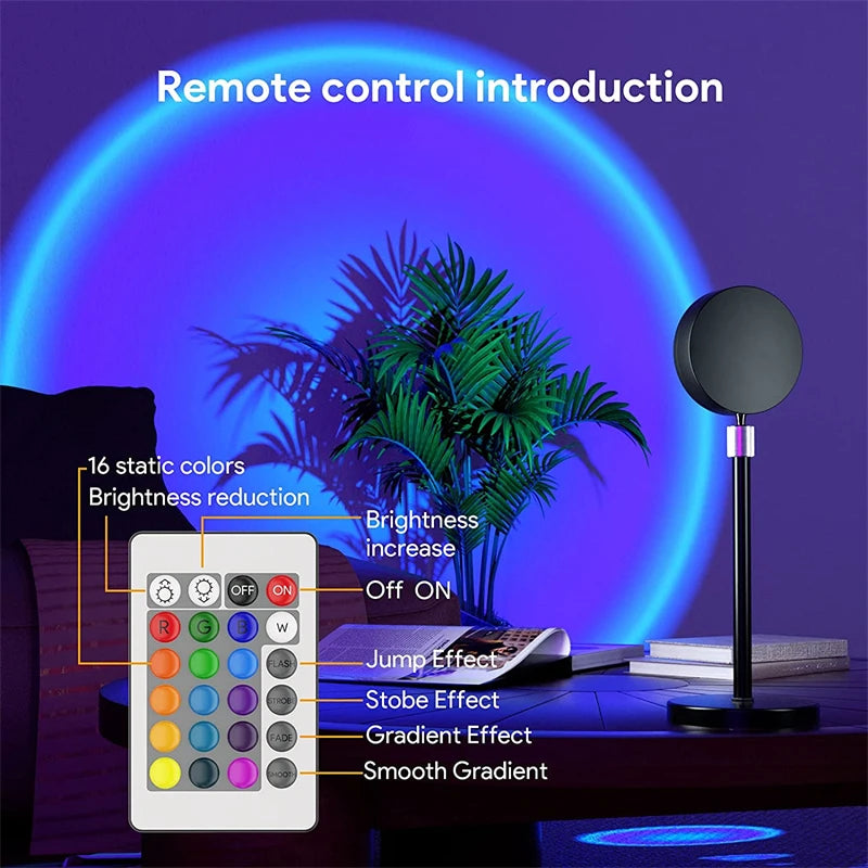 LumenNest 16 Colors RGB USB Sunset Light